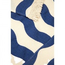 Nobodinoz - Πετσέτα Θαλάσσης Portofino Blue Waves Waffle 84x150cm Nobodinoz - Πετσέτα Θαλάσσης Portofino Blue Waves Waffle 84x150cm