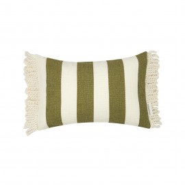Nobodinoz - Αδιάβροχο Μαξιλάρι Portofino Pistachio Stripes Waffle 35x23cm