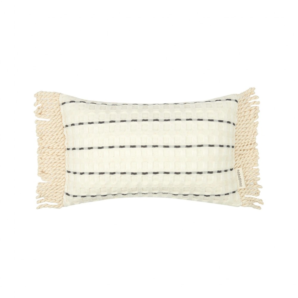 Nobodinoz - Αδιάβροχο Μαξιλάρι Portofino Black Stripes Waffle 35x23cm Nobodinoz - Αδιάβροχο Μαξιλάρι Portofino Black Stripes Waffle 35x23cm
