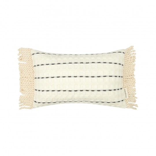 Nobodinoz - Αδιάβροχο Μαξιλάρι Portofino Black Stripes Waffle 35x23cm Nobodinoz - Αδιάβροχο Μαξιλάρι Portofino Black Stripes Waffle 35x23cm