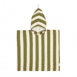 Nobodinoz - Πόντσο Παραλίας Portofino Pistachio Stripes Waffle 6-9 ετών