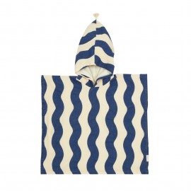 Nobodinoz - Πόντσο Παραλίας Portofino Blue Waves Waffle 6-9 ετών