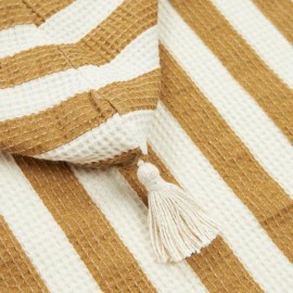 Nobodinoz - Πόντσο Παραλίας Portofino Honey Stripes Waffle 1-3 ετών