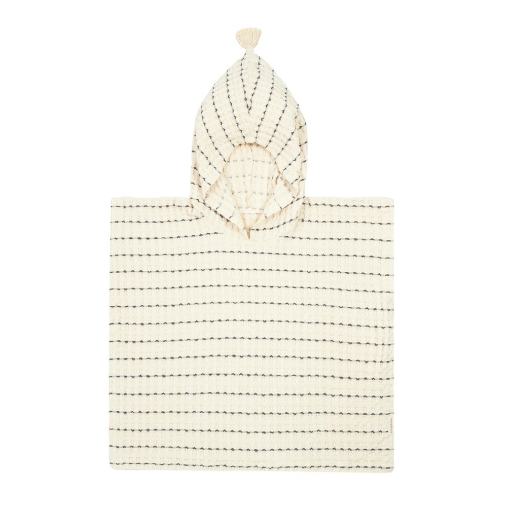 Nobodinoz - Πόντσο Παραλίας Portofino Black Stripes Large Waffle 1-3 ετών Nobodinoz - Πόντσο Παραλίας Portofino Black Stripes Large Waffle 1-3 ετών