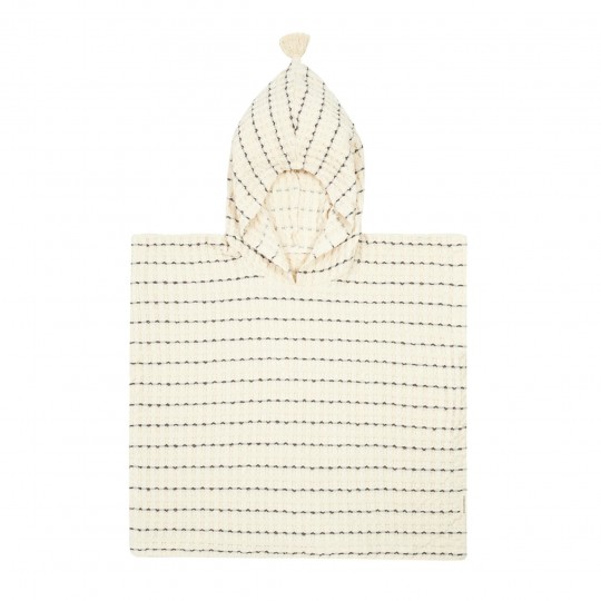 Nobodinoz - Πόντσο Παραλίας Portofino Black Stripes Large Waffle 1-3 ετών Nobodinoz - Πόντσο Παραλίας Portofino Black Stripes Large Waffle 1-3 ετών