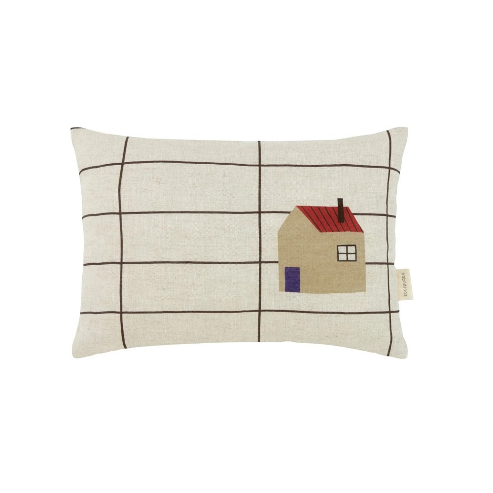 Nobodinoz - Vibes Ορθογώνιο Μαξιλάρι Black Grid Home