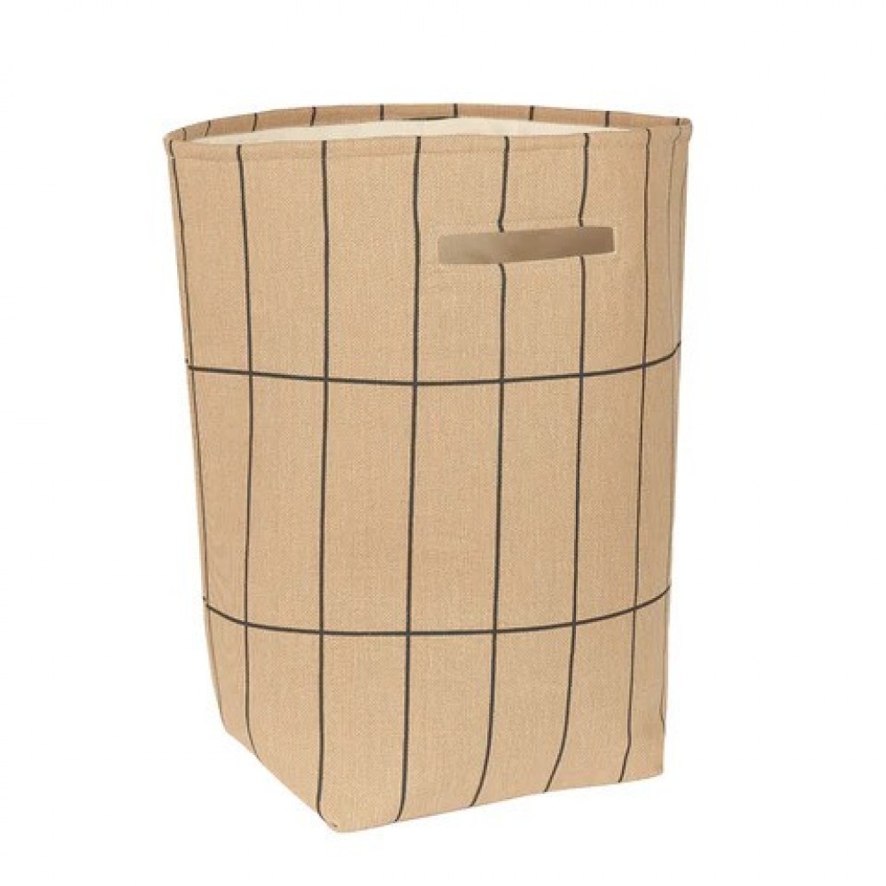 Nobodinoz - Vibes Καλάθι Αποθήκευσης Brown Black Grid