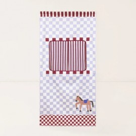 Nobodinoz - Vibes Υφασμάτινο Κρεμαστό Κουκλοθέατρο Blue Checks Horse Nobodinoz - Vibes Υφασμάτινο Κρεμαστό Κουκλοθέατρο Blue Checks Horse