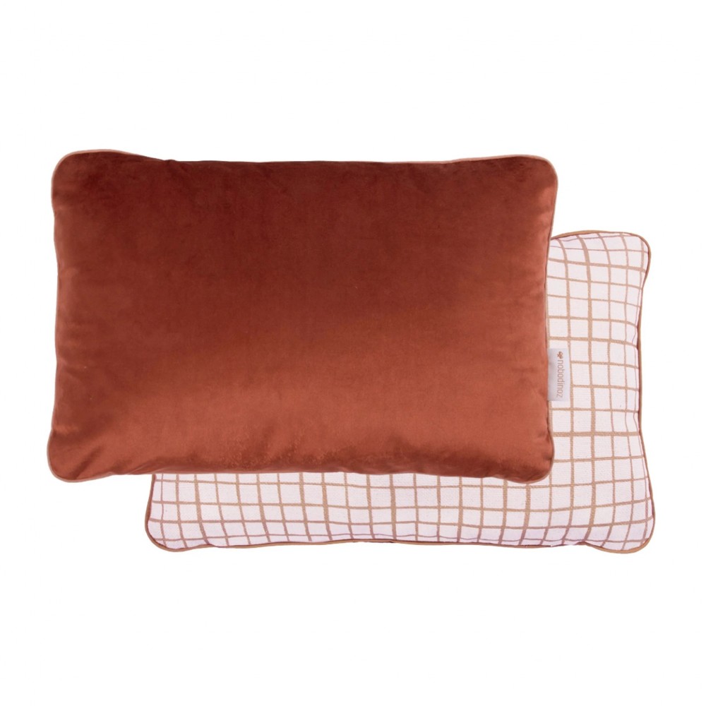 Nobodinoz - Vibes Ορθογώνιο Μαξιλάρι Διπλής Όψης Eco Velvet Wild Brown