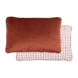 Nobodinoz - Vibes Ορθογώνιο Μαξιλάρι Διπλής Όψης Eco Velvet Wild Brown