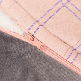 Nobodinoz - Υφασμάτινη Παιδική Πολυθρόνα Chelsea Pink Purple Windowpane