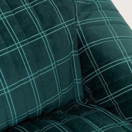 Nobodinoz - Υφασμάτινη Παιδική Πολυθρόνα Chelsea Green Mint Windowpane