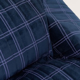 Nobodinoz - Υφασμάτινη Παιδική Πολυθρόνα Chelsea Night Blue Purple Windowpane