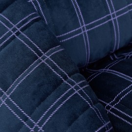 Nobodinoz - Υφασμάτινη Παιδική Πολυθρόνα Chelsea Night Blue Purple Windowpane