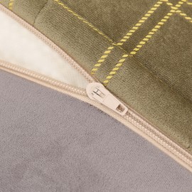 Nobodinoz - Υφασμάτινη Παιδική Πολυθρόνα Chelsea Light Green Lemon Windowpane