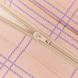Nobodinoz - OASIS Παιδικό Πουφ Eco Velvet Pink Purple Windowpane
