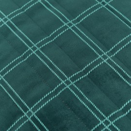 Nobodinoz - OASIS Παιδικό Πουφ Eco Velvet Green Mint Windowpane