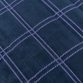 Nobodinoz - OASIS Παιδικό Πουφ Eco Velvet Grey Blue Purple Windowpane