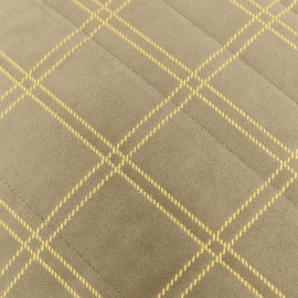 Nobodinoz - OASIS Παιδικό Πουφ Eco Velvet Light Green Lemon Windowpane