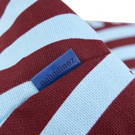 Nobodinoz - Bliss Παιδικό Πουφ Burgundy Blue Stripes