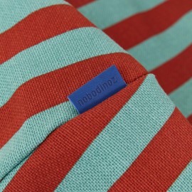 Nobodinoz - Bliss Παιδικό Πουφ Red Teal Green Stripes