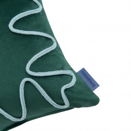 Nobodinoz - RITA Ορθογώνιο Μαξιλάρι Με Κέντημα Eco-velvet Green 48x30cm