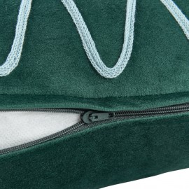 Nobodinoz - RITA Ορθογώνιο Μαξιλάρι Με Κέντημα Eco-velvet Green 48x30cm