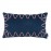 Nobodinoz - RITA Ορθογώνιο Μαξιλάρι Με Κέντημα Eco-velvet Night Blue 48x30cm