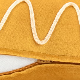 Nobodinoz - RITA Ορθογώνιο Μαξιλάρι Με Κέντημα Eco-velvet Ochre 48x30cm