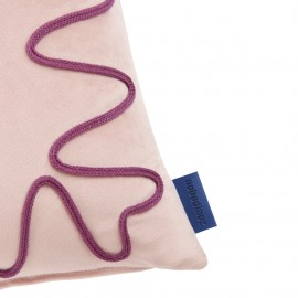 Nobodinoz - RITA Ορθογώνιο Μαξιλάρι Με Κέντημα Eco-velvet Pink 48x30cm