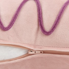 Nobodinoz - RITA Ορθογώνιο Μαξιλάρι Με Κέντημα Eco-velvet Pink 48x30cm