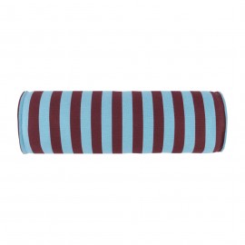 Nobodinoz - VIBES Κυλινδρικό Μαξιλάρι Burgundy Blue Stripes