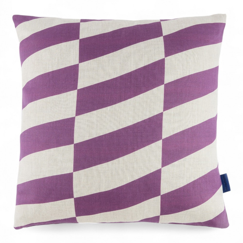 Nobodinoz - STANLEY Τετράγωνο  Μαξιλάρι Purple Diagonal Tiles 45x45cm