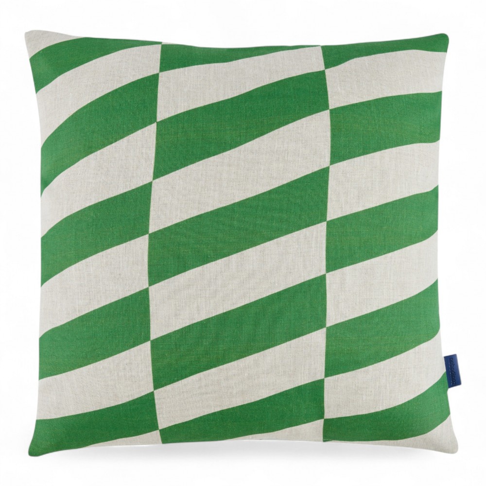 Nobodinoz - STANLEY Τετράγωνο  Μαξιλάρι Green Diagonal Tiles 45x45cm