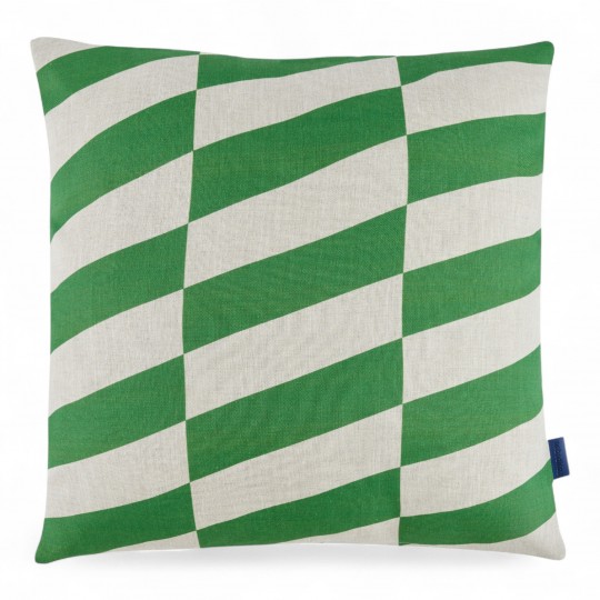 Nobodinoz - STANLEY Τετράγωνο  Μαξιλάρι Green Diagonal Tiles 45x45cm
