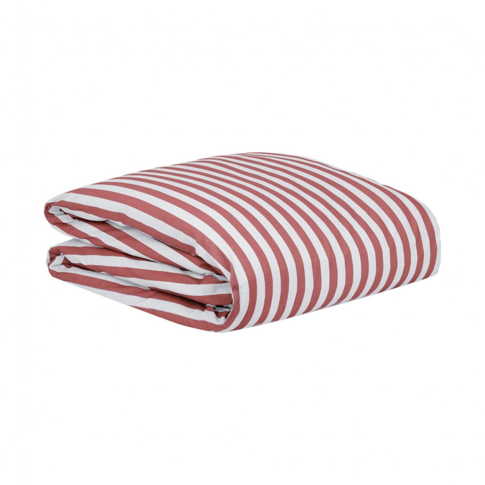 Nobodinoz - SHELDON Παπλωματοθήκη Maroon Stripes 150x200cm