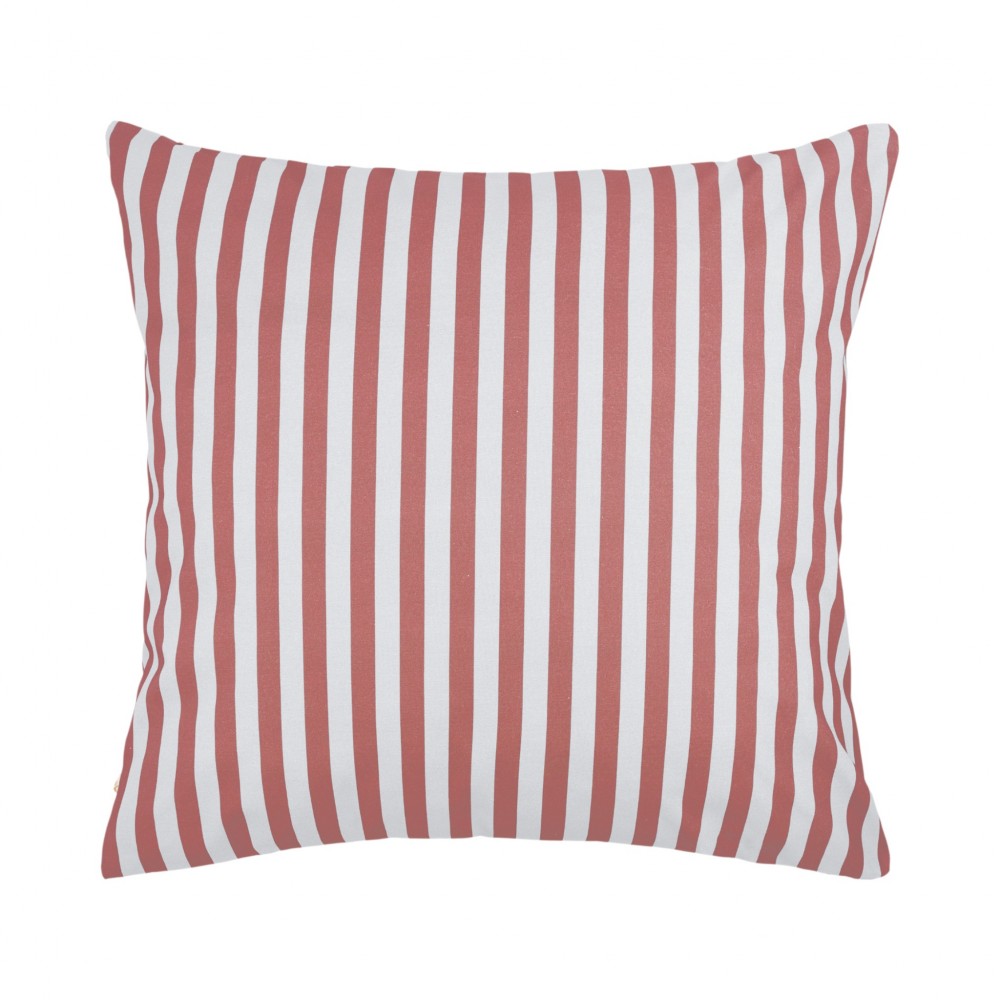 Nobodinoz - SHELDON Μαξιλαροθήκη Maroon Stripes 60x60cm