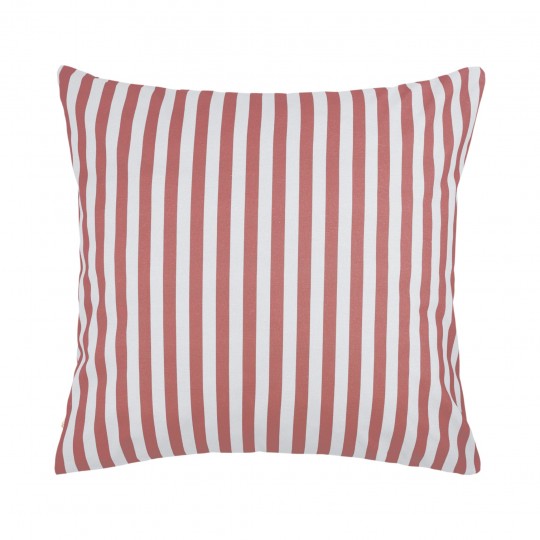 Nobodinoz - SHELDON Μαξιλαροθήκη Maroon Stripes 60x60cm