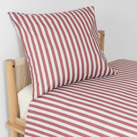 Nobodinoz - SHELDON Παπλωματοθήκη Maroon Stripes 150x200cm