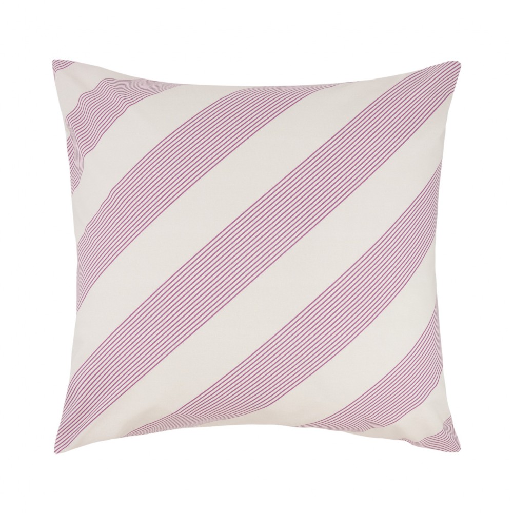 Nobodinoz - SHELDON Μαξιλαροθήκη Lilac Diagonal Stripes 60x60cm