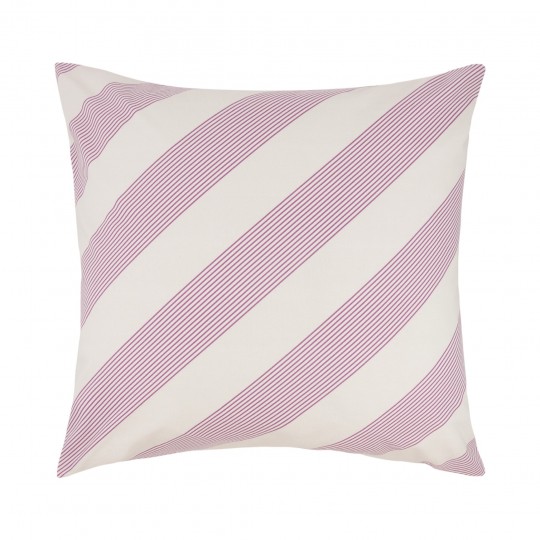 Nobodinoz - SHELDON Μαξιλαροθήκη Lilac Diagonal Stripes 60x60cm
