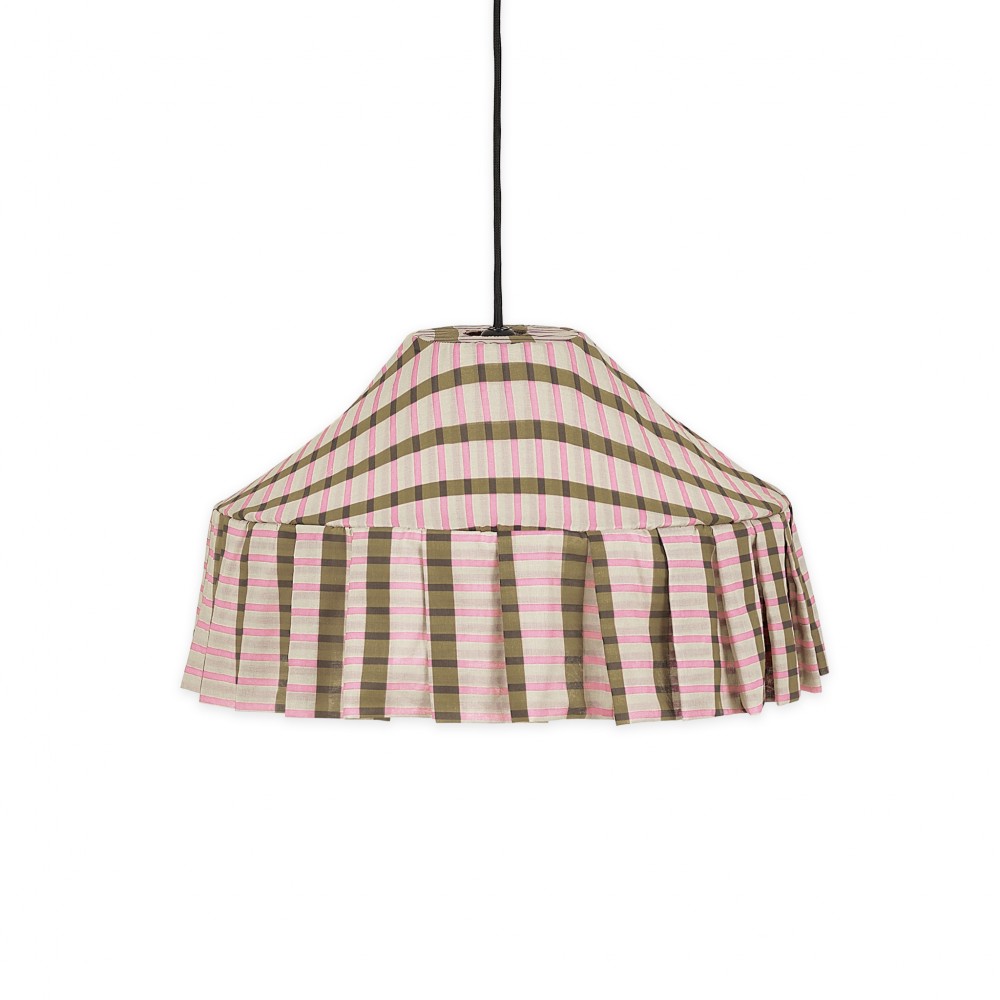 Nobodinoz - Vibes Υφασμάτινο Φωτιστικό Οροφής Nicole Kaki Pink Mosaic 50cm