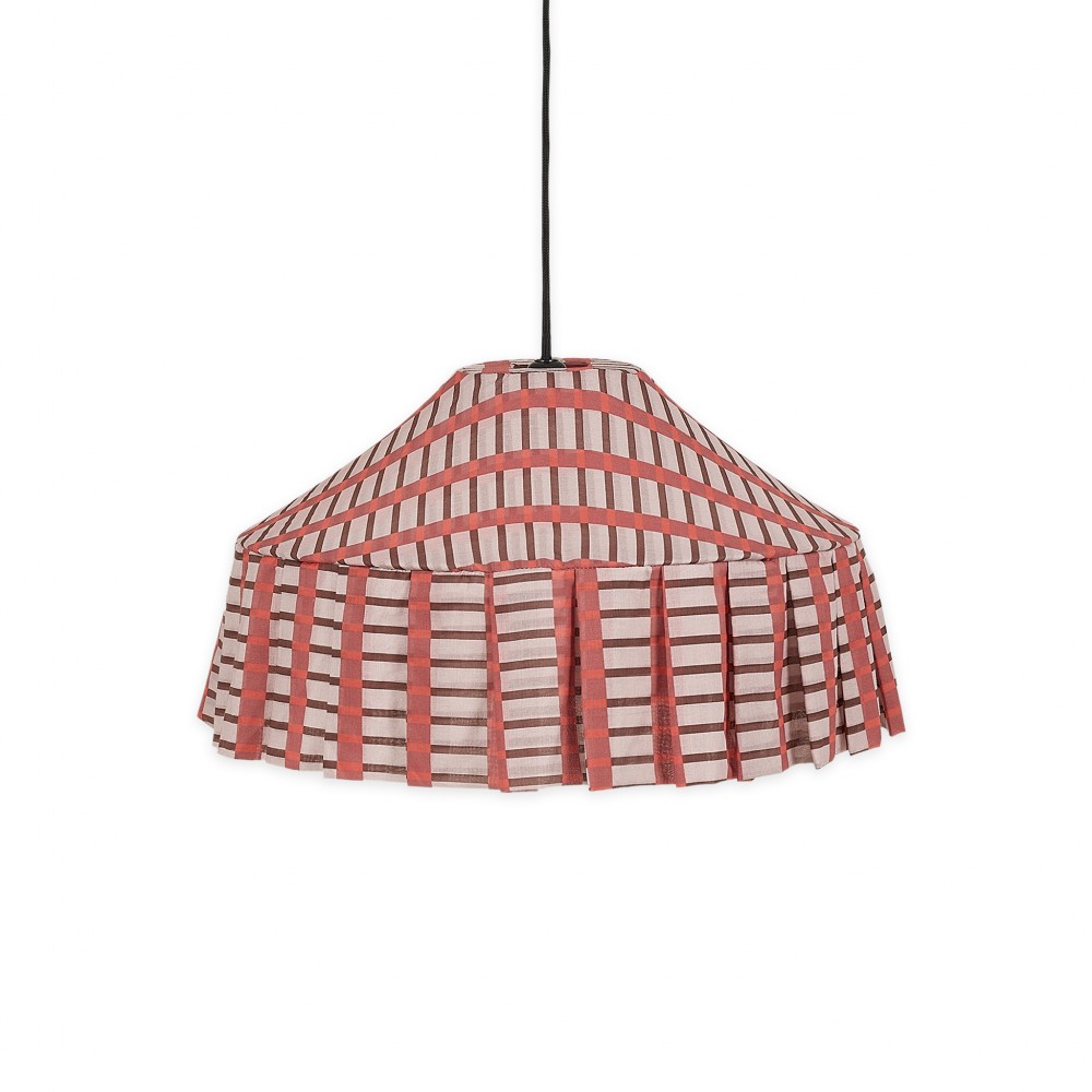 Nobodinoz - Vibes Υφασμάτινο Φωτιστικό Οροφής Nicole Red Brown Mosaic 50cm