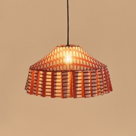 Nobodinoz - Vibes Υφασμάτινο Φωτιστικό Οροφής Nicole Red Brown Mosaic 50cm