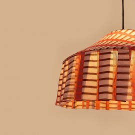 Nobodinoz - Vibes Υφασμάτινο Φωτιστικό Οροφής Nicole Red Brown Mosaic 50cm