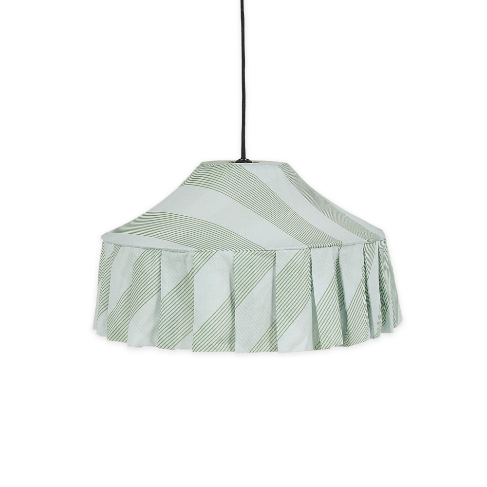 Nobodinoz - Vibes Υφασμάτινο Φωτιστικό Οροφής Nicole Green Diagonal Stripes 50cm