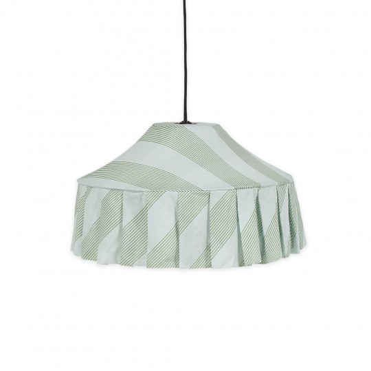 Nobodinoz - Vibes Υφασμάτινο Φωτιστικό Οροφής Nicole Green Diagonal Stripes 50cm