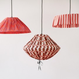 Nobodinoz - Vibes Υφασμάτινο Φωτιστικό Οροφής Ava Red Peonies 50cm