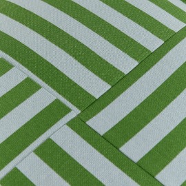 Nobodinoz - OTTO. Υφασμάτινο Πουφ Ενηλίκων Green Blue Stripes