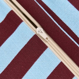 Nobodinoz - OTTO. Υφασμάτινο Πουφ Ενηλίκων Burgundy Blue Stripes